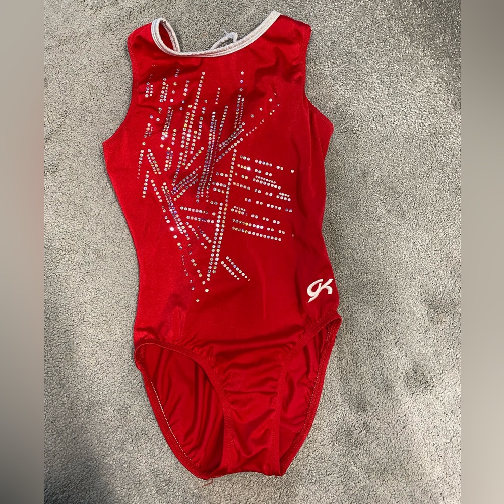 GK Red and silver leotard